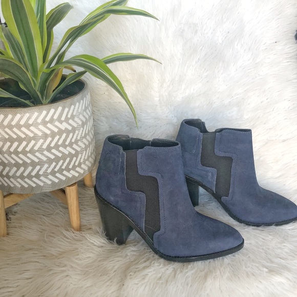 L.A.M.B. Shoes - Blue Suede LAMB Booties